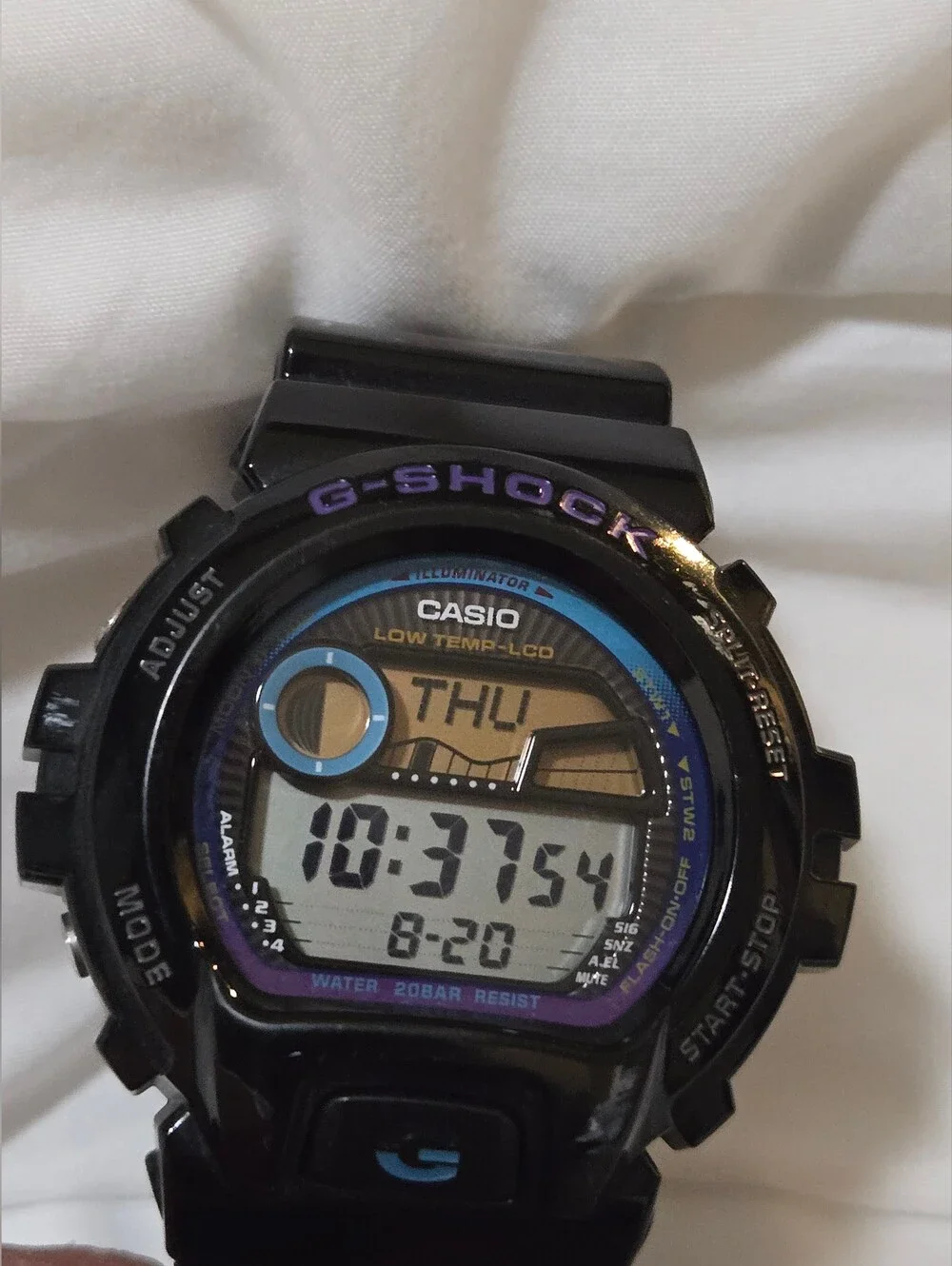Casio G-Shock GLX-6900 Watch Men 51mm Black Purple Alarm Chrono Digital New Batt